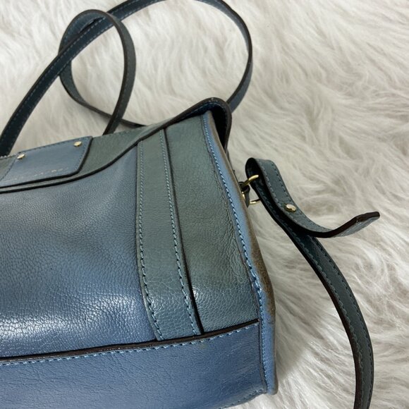 Marc Jacobs Gray Blue Leather Marc Jacobs Wellington Peggy Crossbody Bag - Picture 7 of 10